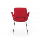 Modrest Altair Modern Red Fabric Dining Chair