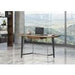 Modrest Girard - Modern Walnut & Black Glass Desk image