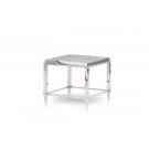 Modrest Agar Modern Glass & Stainless Steel End Table image