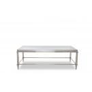 Modrest Agar Modern Glass & Stainless Steel Coffee Table image