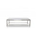 Modrest Agar Modern Glass & Stainless Steel Coffee Table image