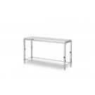 Modrest Agar Modern Glass & Stainless Steel Console Table image