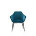 Modrest Wilson Modern Teal Velvet & Black Dining Chair image