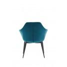 Modrest Wilson Modern Teal Velvet & Black Dining Chair