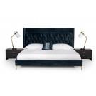 Modrest Wales Modern Blue Fabric Bed