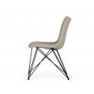 Naomi - Modern Grey Leatherette Dining Chair (Set of 2)