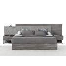 Nova Domus Enzo Italian Modern Grey Oak & Fabric Bedroom Set