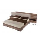 Nova Domus Matteo - Italian Modern Walnut & Fabric Bed