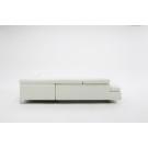 Divani Casa Myst Mini - Modern White Eco-Leather Right Facing Sectional Sofa