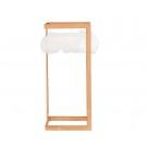 Modrest Halifax Modern White Faux Fur & Rosegold Bar Stool