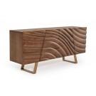 Modrest Finley Modern Walnut & Gold Buffet image