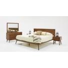 Modrest Carmen Mid-Century Modern Walnut Bed