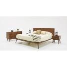 Modrest Carmen Mid-Century Modern Walnut Bed