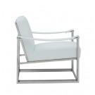 Modrest Larson Modern White Leatherette Accent Chair