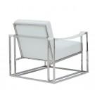 Modrest Larson Modern White Leatherette Accent Chair