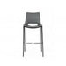 Modrest Bitely - Modern Gray Eco-Leather Bar Stool (Set of 2) image