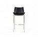 Modrest Dave - Modern Black Eco-Leather Bar Stool (Set of 2) image