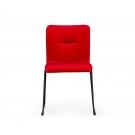 Modrest Yannis - Modern Red Fabric Dining Chair (Set of 2)