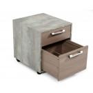 Nova Domus Boston Modern Brown Oak & Faux Concrete Office Small File Cabinet