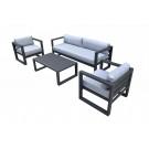 Renava Weber - Modern Outdoor Grey & Black Sofa Set image