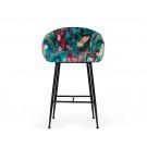 Modrest Roxann - Contemporary Floral Velvet Bar Stool image