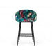 Modrest Roxann - Contemporary Floral Velvet Bar Stool image