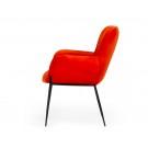 Modrest Frisco - Mid-Century Orange Velvet dining Chair