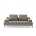 Divani Casa Ladera - Glam Grey and Gold Fabric Loveseat image