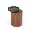 Modrest Bascom- Modern Grey and Walnut End Table