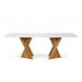 Modrest Cadence - Modern Walnut & Marble Dining Table image