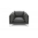 Divani Casa Harvest - Modern Grey Full Leather Chair image