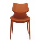 Modrest Helwig - Contemporary Cognac Eco-Leather Dining Chair  (Set of 2) image