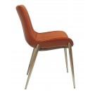 Modrest Holt - Modern Cognac Eco-Leather Dining Chair  (Set of 2)