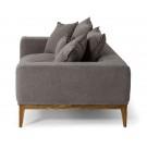 Divani Casa Corina - Modern Grey Linen Loveseat