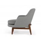 Modrest Metzler - Modern Grey Fabric Accent Chair