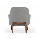 Modrest Metzler - Modern Grey Fabric Accent Chair