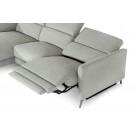 Divani Casa Lupita - Modern Grey Fabric Left Facing Sectional Sofa