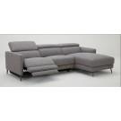 Divani Casa Lupita - Modern Grey Fabric Right Facing Sectional Sofa