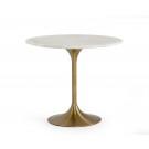 Modrest Collins - Glam White Marble & Gold Dining Table