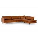 Divani Casa Sherry - Modern Cognac Leather Right Facing Sectional Sofa image