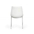 Modrest Frasier - Modern White Eco-Leather Dining Chair (Set of 2)