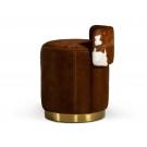 Modrest Belvista - Modern Brown Cowhide Ottoman