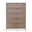 Nova Domus Boston - Modern Brown Oak & Brushed Stainless Steel Chest image