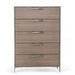 Nova Domus Boston - Modern Brown Oak & Brushed Stainless Steel Chest image