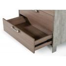 Nova Domus Boston - Modern Brown Oak & Brushed Stainless Steel Chest