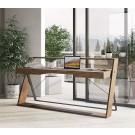 Modrest Carrie - Modern Walnut & Black Office Desk image