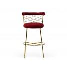 Modrest Dakin Modern Glam Red & Gold Barstool image