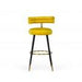 Modrest Nassau Modern Glam Yellow with Black & Gold Barstool image