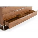 Modrest Heloise - Contemporary Walnut & Stainless Steel Dresser