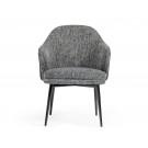 Modrest Cora - Modern Grey Fabric & Leatherette Dining Chair image